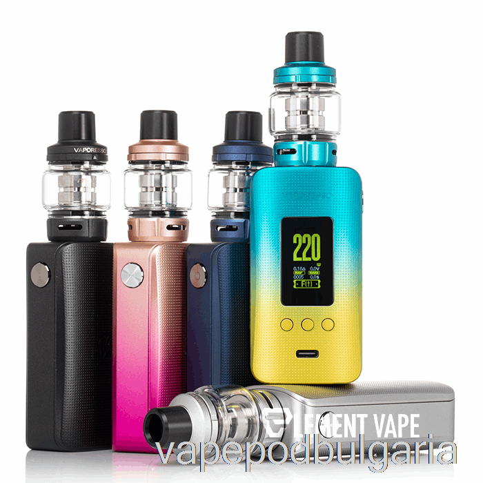 Vape 10000 Дръпки Vaporesso Gen 200 220w Starter Kit Black